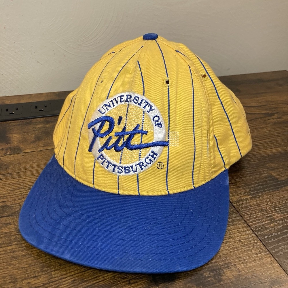 Pitt Panthers Vtg Pinstriple Snapback Hat The Game NCAA Basketball Made‎ USA